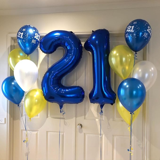 40 Inch Navy Blue 27 Balloons Giant Number 27 Balloons Navy Blue 27 Birthday - Image 3