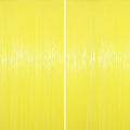 Voircoloria Pastel Yellow Foil Fringe Backdrop Curtains, 2 Pack | Tinsel by Voircoloria