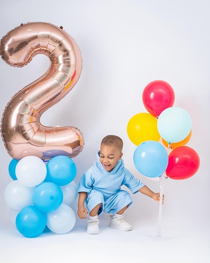 Rose Gold Number 1 Balloon 40 Inch, 1st Birthday Decorations Men Women | Foil - Image 3