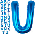 40 Inch Blue Letter U Balloon Big Foil Helium Letter Balloons A-Z | Giant Large by SULALABOO