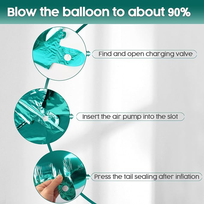 0 Balloon - Teal Birthday Number Balloons, 40 Inch Decorations Men Women | Teal - Image 6