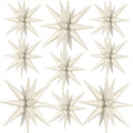 9Pcs Cream White Star Balloons, Large Explosion Star Foil Balloons, Cone Mylar by Dagelar