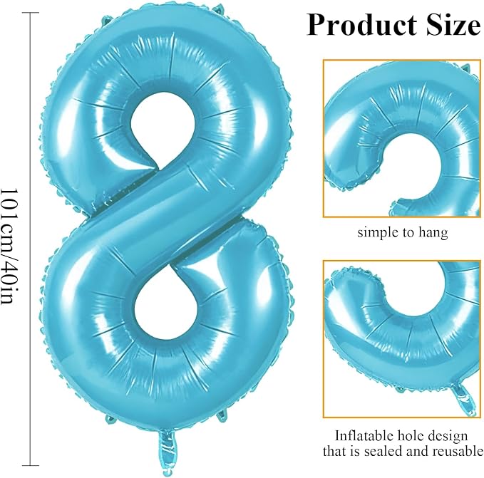 Number 88 Balloons for 88th Birthday Party Decorations, 0-100 Large No.88 - Image 2