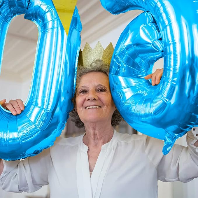 40 Inch Number 50 Foil Balloons Set, Giant Number 5 and 0 Helium Balloons Self - Image 6