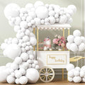 APLANET 150pcs White Balloons Different Sizes 18 12 10 5 Inch, Latex Balloons by ZJHAI