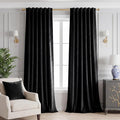 Blackout Black Velvet Curtains for Home Theater, W52 x L90, 2 Panels | 300GSM by StangH