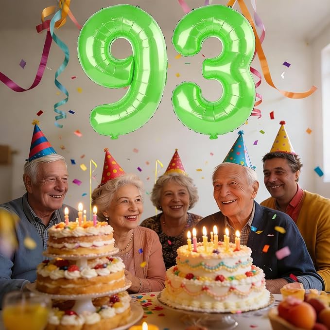 40 Inch Number 93 Balloons for 93rd Birthday Party Decorations, 0-100 Fruit - Image 2