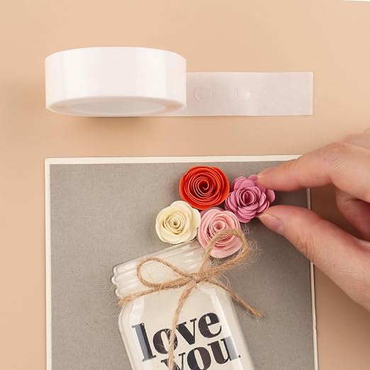 BAOFALI 3600 Pcs Ultra Thin Adhesive Dots, 6 Roll 1/8in 6 Roll3/16in Clear - Image 8