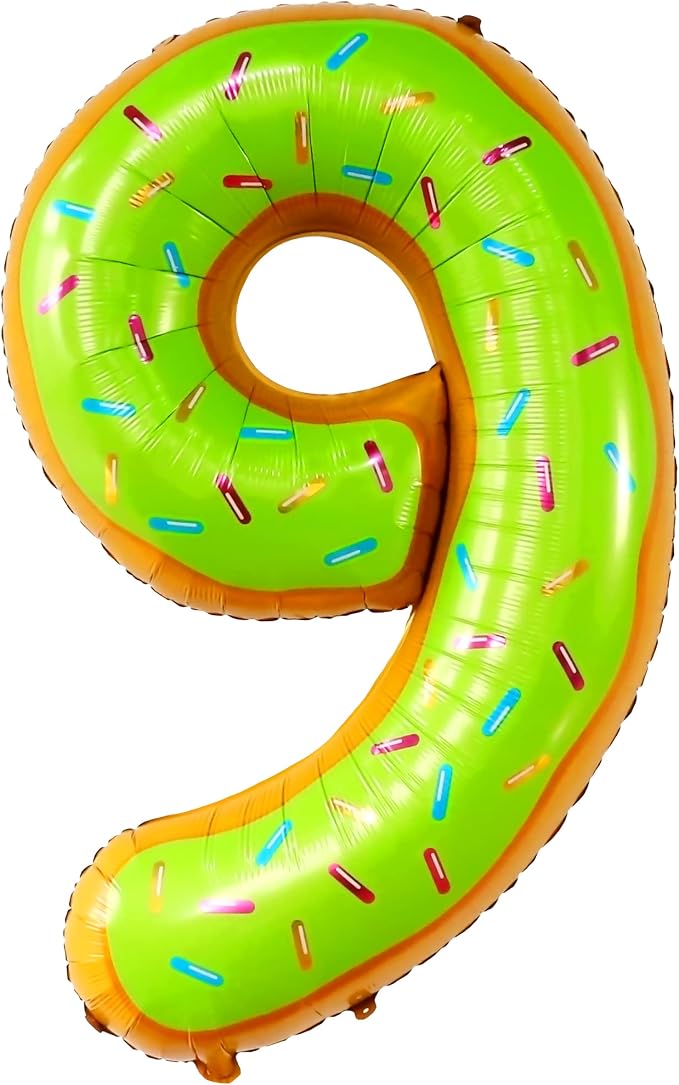 KatchOn Number 9 Donut Balloon 40 Inch | Foil 9 Birthday Balloon - Image 9