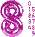 8 Balloon Number 40 Inch Rose Purple Balloons by Mluchee