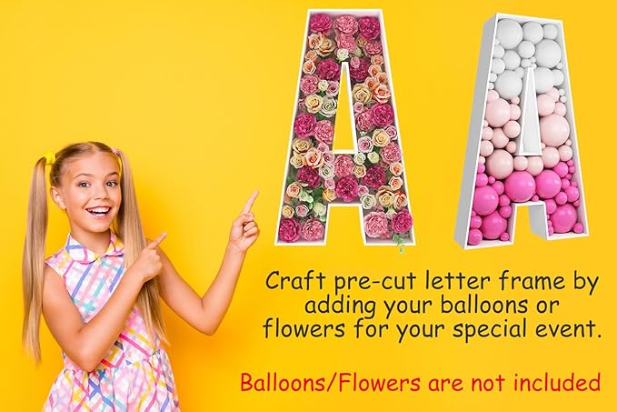 2FT Letter P Mosaic Balloon Frame Letter DIY Fillable Letters Kit - Image 5