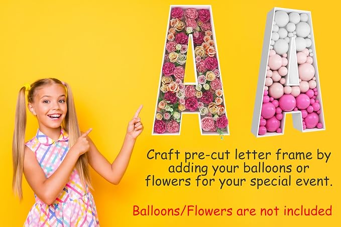 2FT Letter T Mosaic Balloon Frame Letter DIY Fillable Letters Kit - Image 5