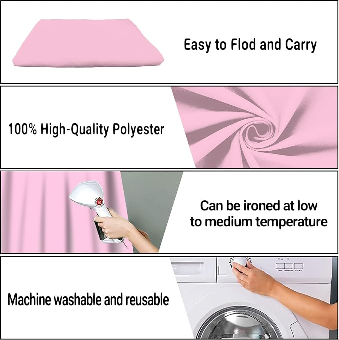 Pink Photography Backdrop for Photoshoot, Fabric 6x9ft | Polyester Studio Photo - Image 7