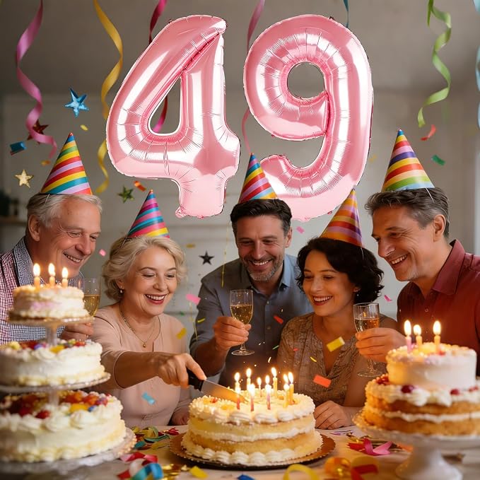 40 Inch Number 49 Balloons for 49th Birthday Party Decorations, 0-100 Jewelry - Image 2