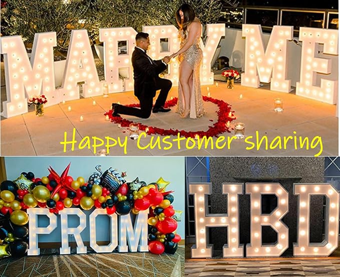 Merry Mosaics 4FT Marquee Light Up Letters, Large Marquee Letters, Mosaic - Image 7