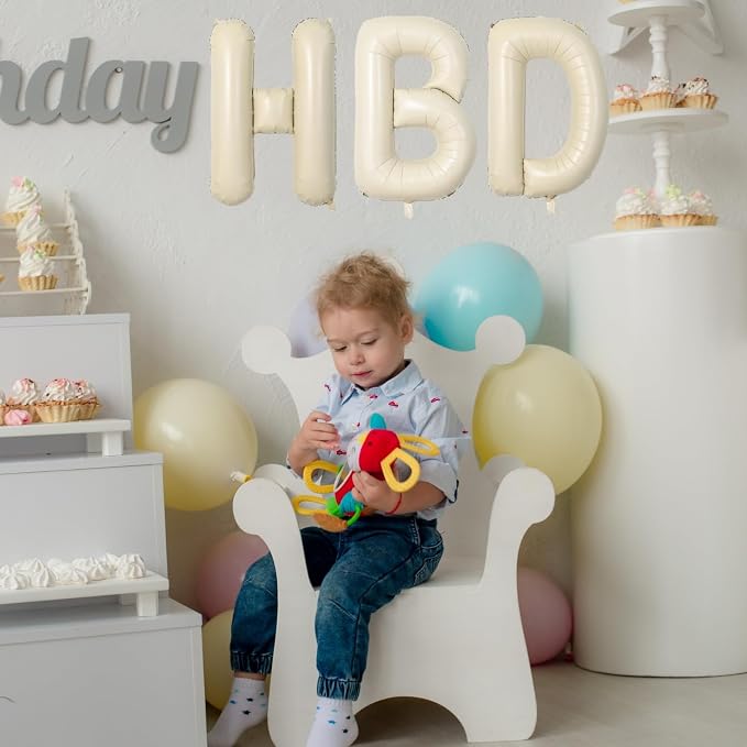 Cream Letter A Balloons, 40 Inch Balloons Letter A Mylar Helium Large A Balloon - Image 5