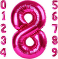 8 Balloon Number 40 Inch Hot Pink Balloons by Mluchee