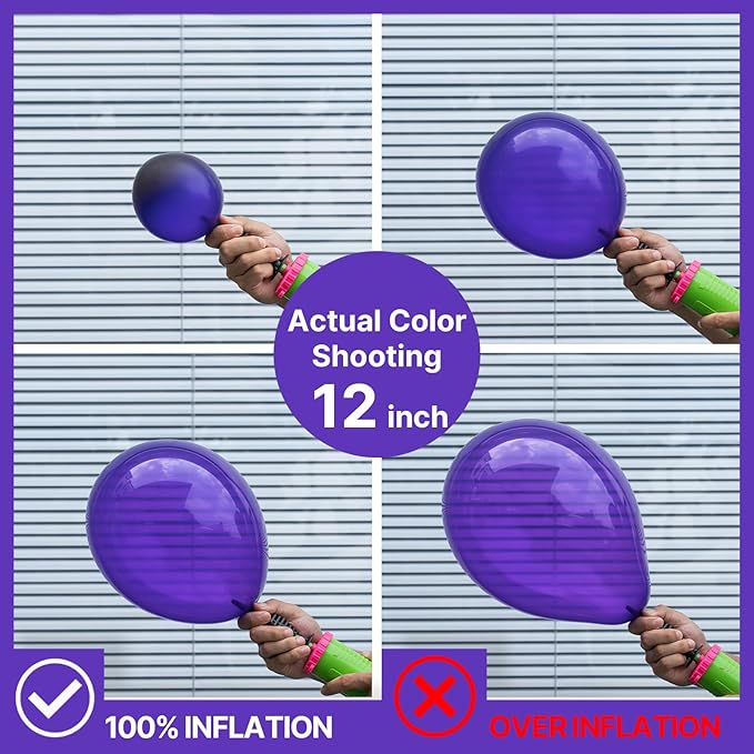PartyWoo Dark Purple Balloons 100pcs Royal Purple Color 12 Inch | Balloons - Image 4