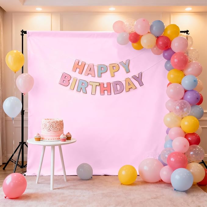Pink Photography Backdrop for Photoshoot, Fabric 6x9ft | Polyester Studio Photo - Image 3