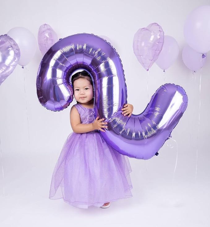 13 Balloon - Purple Birthday Number Balloons, 40 Inch Decorations Men Women | - Image 3