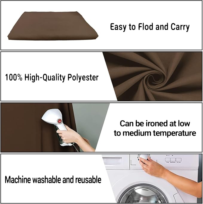 Brown Photography Backdrop for Photoshoot, Fabric 10x10ft | Polyester Studio - Image 7