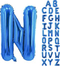 Letter Balloons 40 Inch Blue Giant Alphabet Balloons Letter N | Foil Mylar Big by YUNSHANGMO