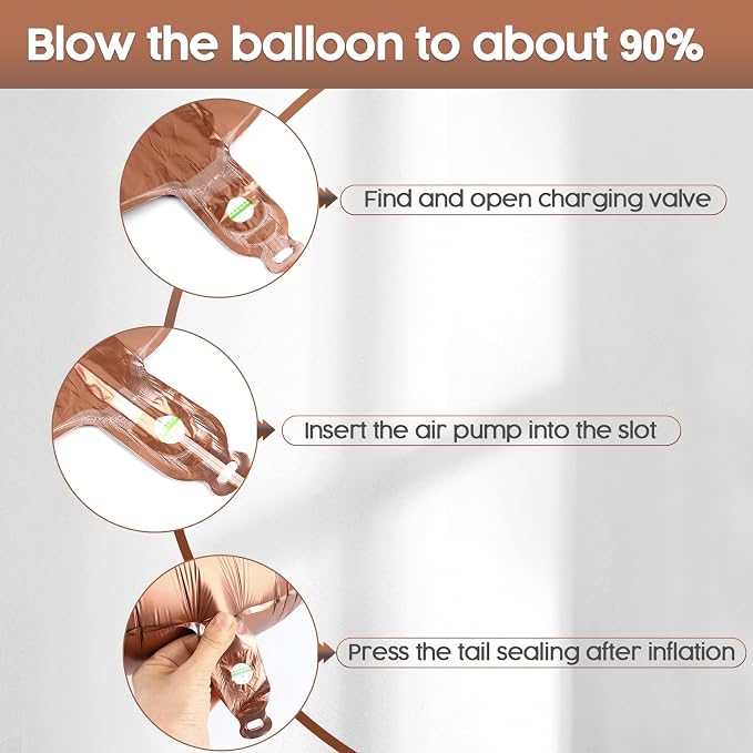 7 Balloon - Brown Birthday Number Balloons, 40 Inch Decorations Men Women | - Image 6