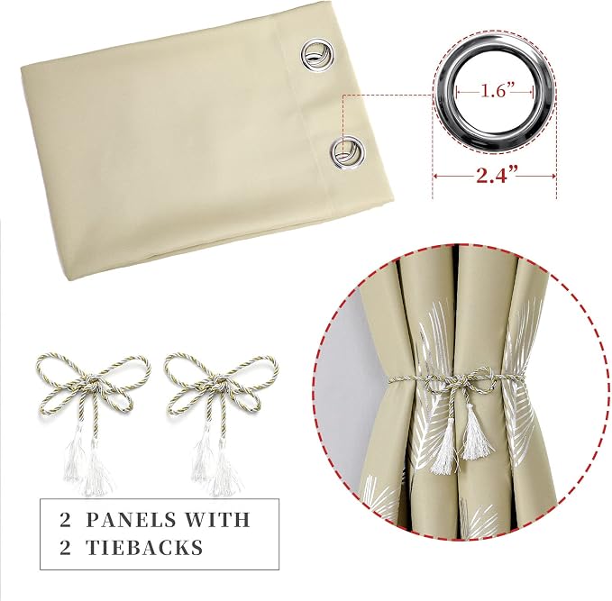 Thermal Insulated Blackout Curtains 108 Inches Long - Image 4
