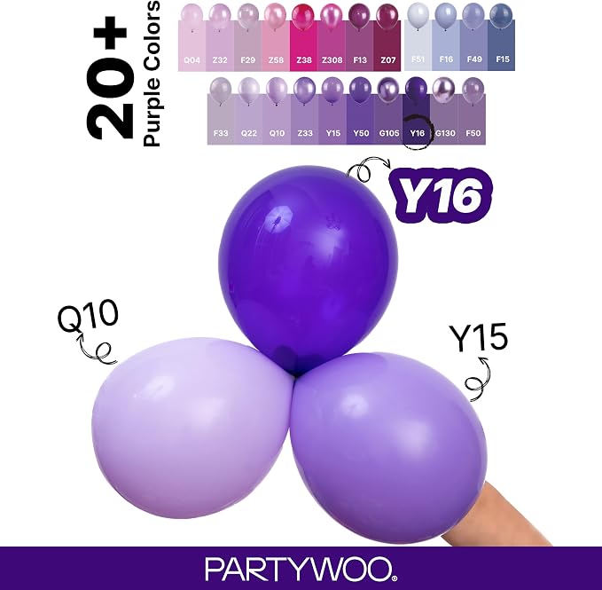 PartyWoo Dark Purple Balloons 123pcs Royal Purple Color 18 12 10 5 Inch | 18 12 - Image 5