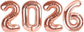 Number Balloons 40 Inch Rose Gold 2026 Balloon by Mluchee