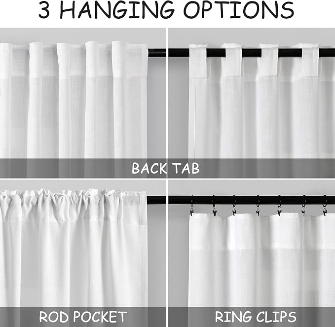 Kitchen Curtains Linen 36 Inch Length - Image 2