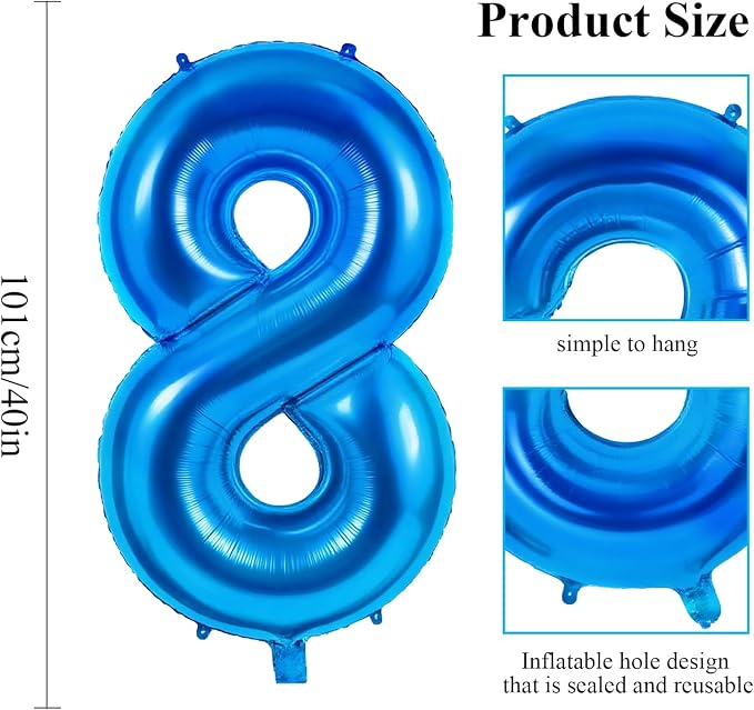 Number 81 Balloons for 81st Birthday Party Decorations, 0-100 Large No.81 - Image 2