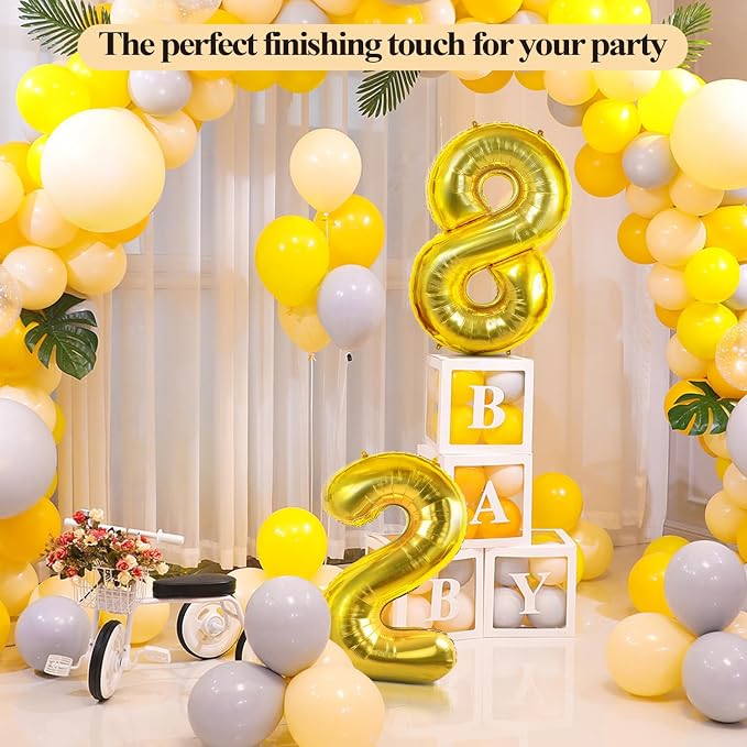 Number 80 Balloons for 80th Birthday Party Decorations, 0-100 Large No.80 - Image 5