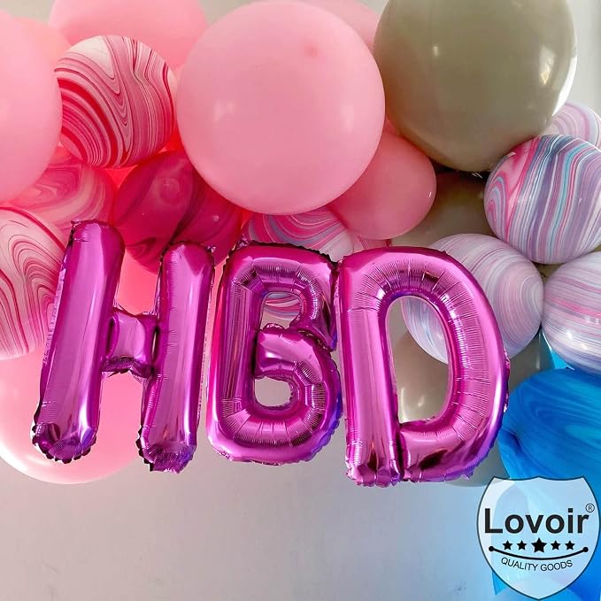 Lovoir 40 Inch Large Hot Pink Letter E Balloons Big Size Jumbo Mylar Foil - Image 3