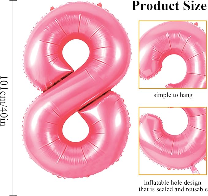 Number 28 Balloons for 28th Birthday Party Decorations, 0-100 Large No.28 - Image 2