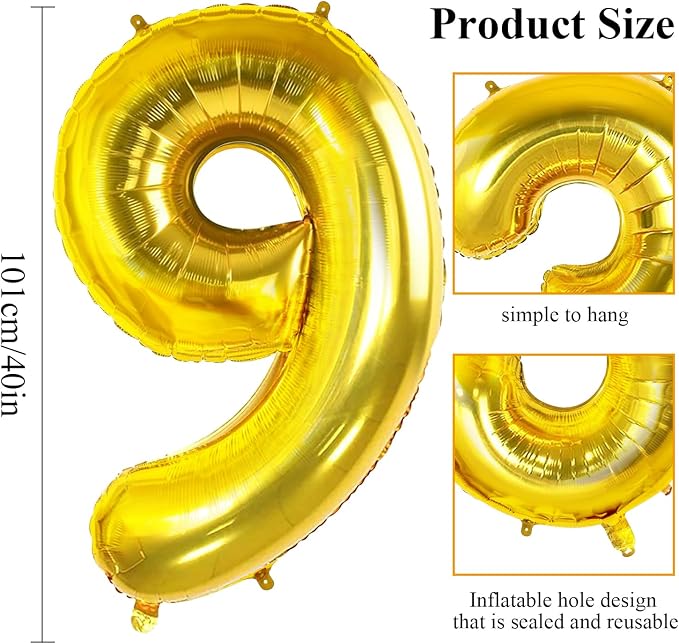 Number 95 Balloons for 95th Birthday Party Decorations, 0-100 Large No.95 - Image 2