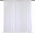White Iridescent Sequin Curtains 10ftx10ft Photo Booths Backdrop | Photo by QueenDream