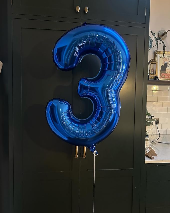 40 Inch Night Blue Number 9 Balloon, 9th Blue Birthday Party Decorations | 40 - Image 9