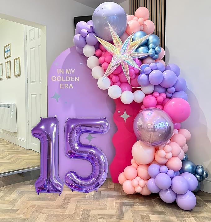 Purple 17 Balloon Number, 40 Inch Number 17 Balloon Big Foil Mylar Helium - Image 6