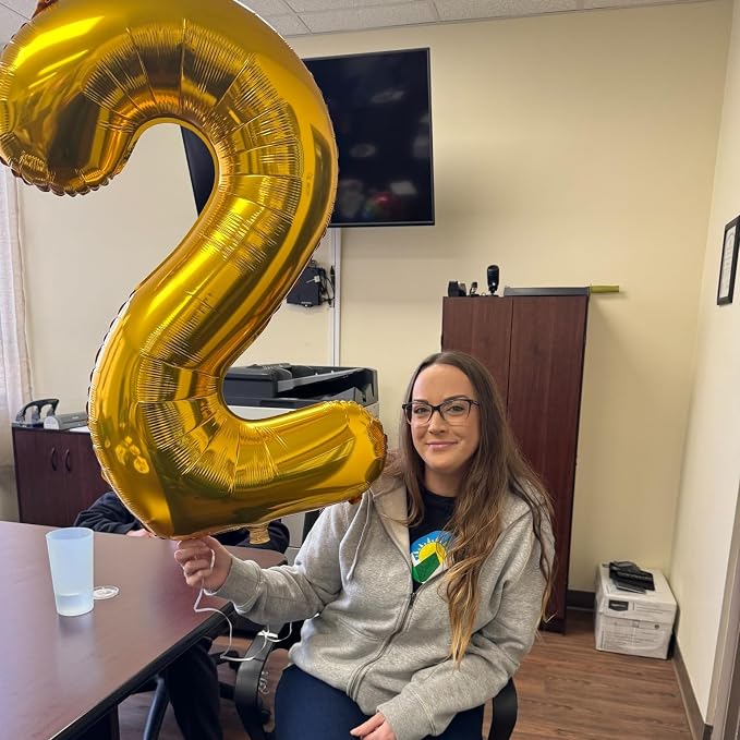 Gold Number 2 Balloon 40 Inch - Image 4