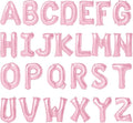 16 Inch pink Letter Balloons Mylar Foil Alphabet Letter A-Z Balloons Set by LIOZEOKUN