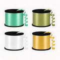 BEISHIDA 4 Pack 100 Yard Green Gold Curling Crimped Ribbon Balloon String by Beishida