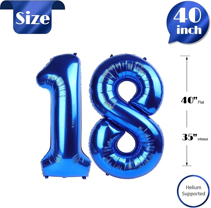 Navy Blue 18 Balloon - Image 6