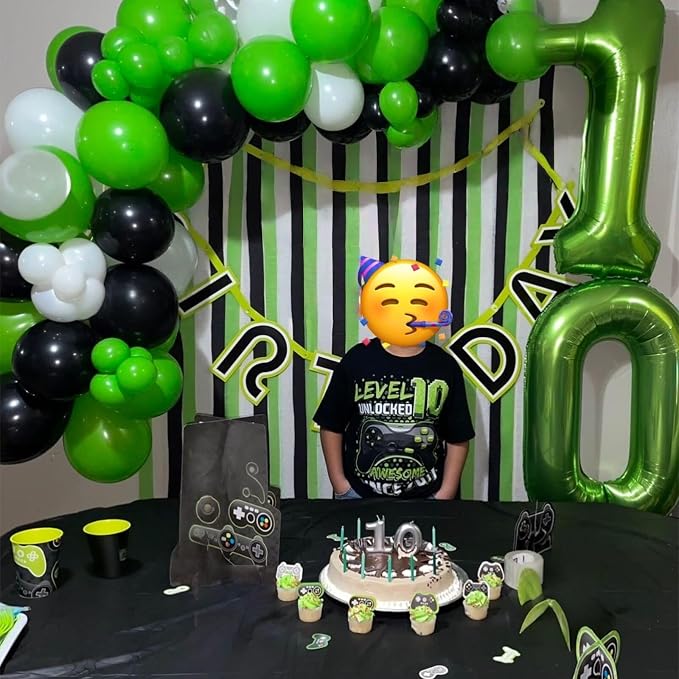 Green Number 5 Balloon for Girls Boys, 40 Inch Large Number 0-9 Foil Mylar - Image 4