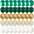 Metallic Green Gold Balloons, 60 Packs 12 Inch Dark Green White Gold Latex by Togvu