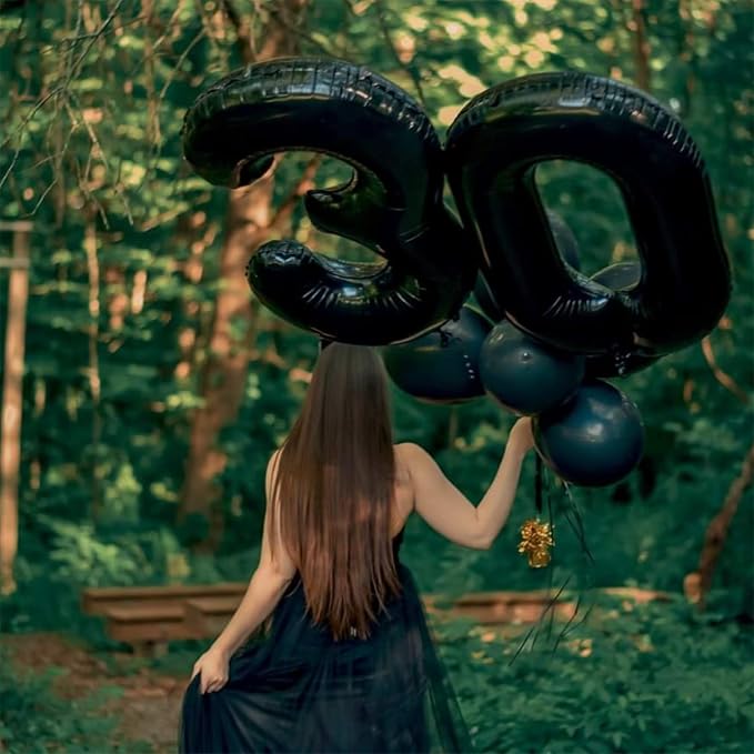 40" Black Number 3 Balloon for Birthday Party Decorations, Large Self Inflating - Image 3