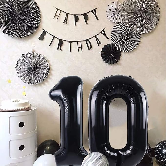 TONIFUL 40 Inch Black Number 16 Balloon Large Foil 16th Birthday Decoration | - Image 6