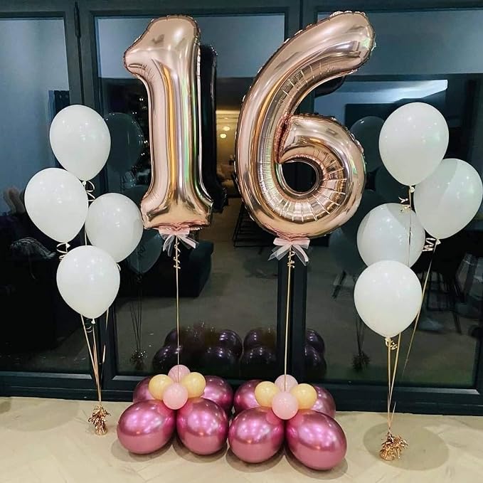 40 Inch Rose Gold 28 Balloons Giant Number 28 Balloons Rose Gold 28 Birthday - Image 7