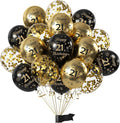 Black Gold 21st Birthday Balloons Pack of 15 Men Women Happy 21st Birthday by Hongplus
