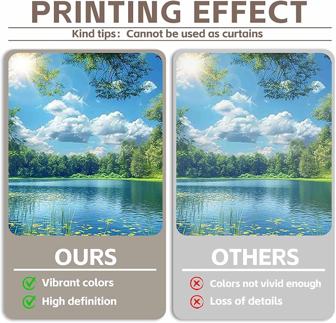 Fabric 12x8ft Lake Natural Scenery Backdrop River Camp Banner | Mountain Forest - Image 4